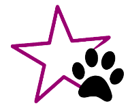 A star and paw print